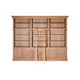 Elmwood 3 Section Bookcase With Ladder