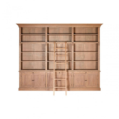 Elmwood 3 Section Bookcase With Ladder
