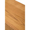 Elmwood 4 Door Natural Rattan And Oak Sideboard