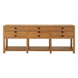 Elmwood Grey Oak Wood Sideboard