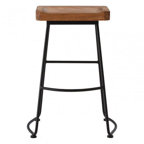 Elmwood Metal Bar Stool