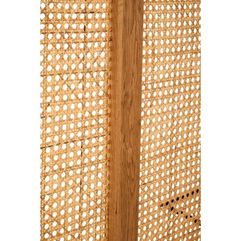 Elmwood Natural Rattan And Oak Headboard