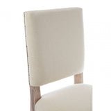 Elmwood Oak Burn Whitewash Linen Dining Chair
