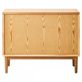 Elmwood Rattan and Oak Wood Two Drawer Chest
