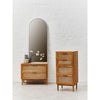 Elmwood Rattan and Oak Wood Two Drawer Chest