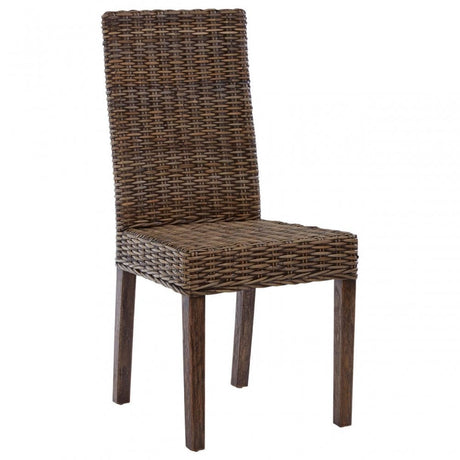 Monaco Brown Natural Rattan Dining Chair