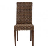 Monaco Brown Natural Rattan Dining Chair