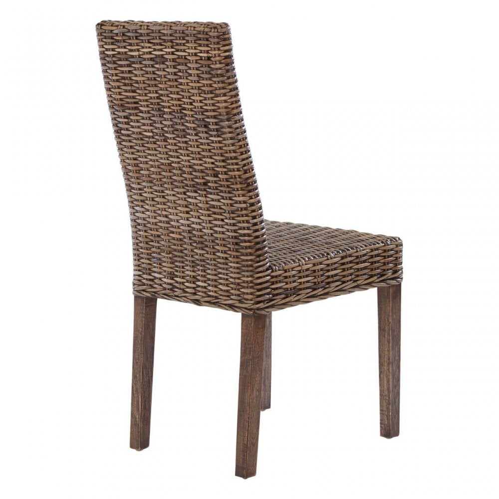 Monaco Brown Natural Rattan Dining Chair