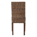 Monaco Brown Natural Rattan Dining Chair