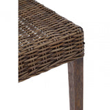 Monaco Brown Natural Rattan Dining Chair