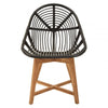 Oceana Black Natural Rattan And Teak Chair