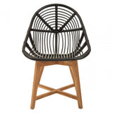 Oceana Black Natural Rattan And Teak Chair