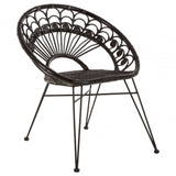 Oceana Black Natural Rattan Chair