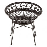 Oceana Black Natural Rattan Chair