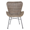 Oceana Curved Design Natural Rattan Chair