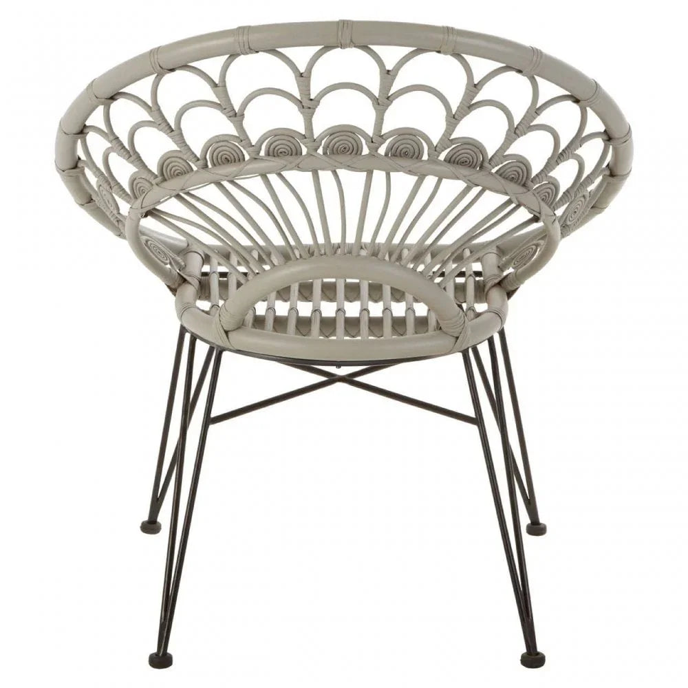 Oceana Grey Natural Rattan Chair
