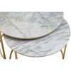 Aurelia Nest Of 2 White Marble Coffee Tables