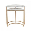 Aurelia Nest Of 2 White Marble Side Tables
