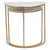 Aurelia Nest Of 2 White Marble Side Tables