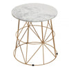 Aurelia White Marble Round Side Table