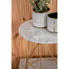 Aurelia White Marble Round Side Table