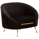 Bedford Black Velvet Armchair