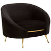 Bedford Black Velvet Armchair