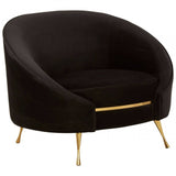 Bedford Black Velvet Armchair