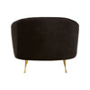 Bedford Black Velvet Armchair