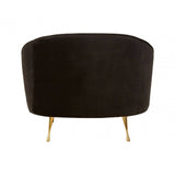 Bedford Black Velvet Armchair