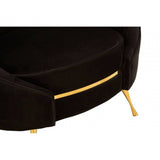 Bedford Black Velvet Armchair