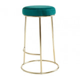 Bedford Green Velvet Bar Stool