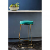 Bedford Green Velvet Bar Stool