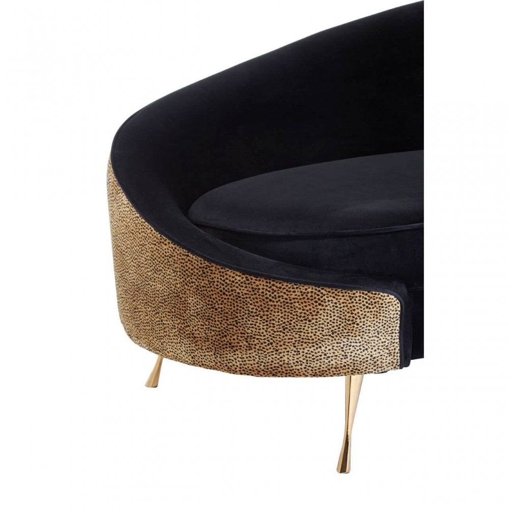 Bedford Leopard Print Chaise Longue