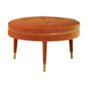 Bedford Orange Velvet Footstool
