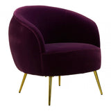 Bedford Purple Velvet Armchair