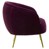 Bedford Purple Velvet Armchair