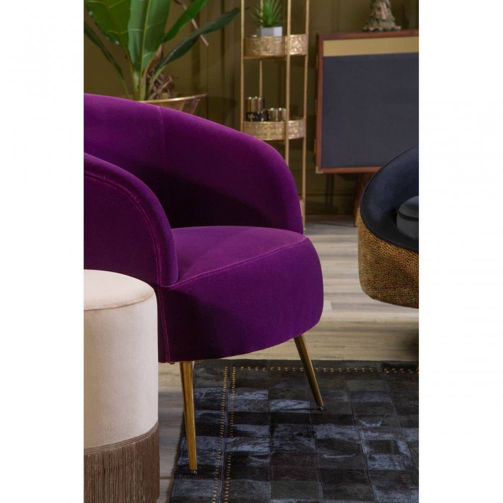 Bedford Purple Velvet Armchair