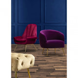 Bedford Purple Velvet Armchair