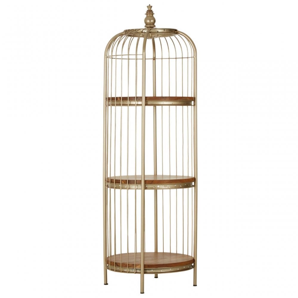 Cameron 3 Tier Champagne Gold Birdcage Unit