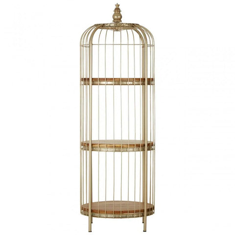 Cameron 3 Tier Champagne Gold Birdcage Unit