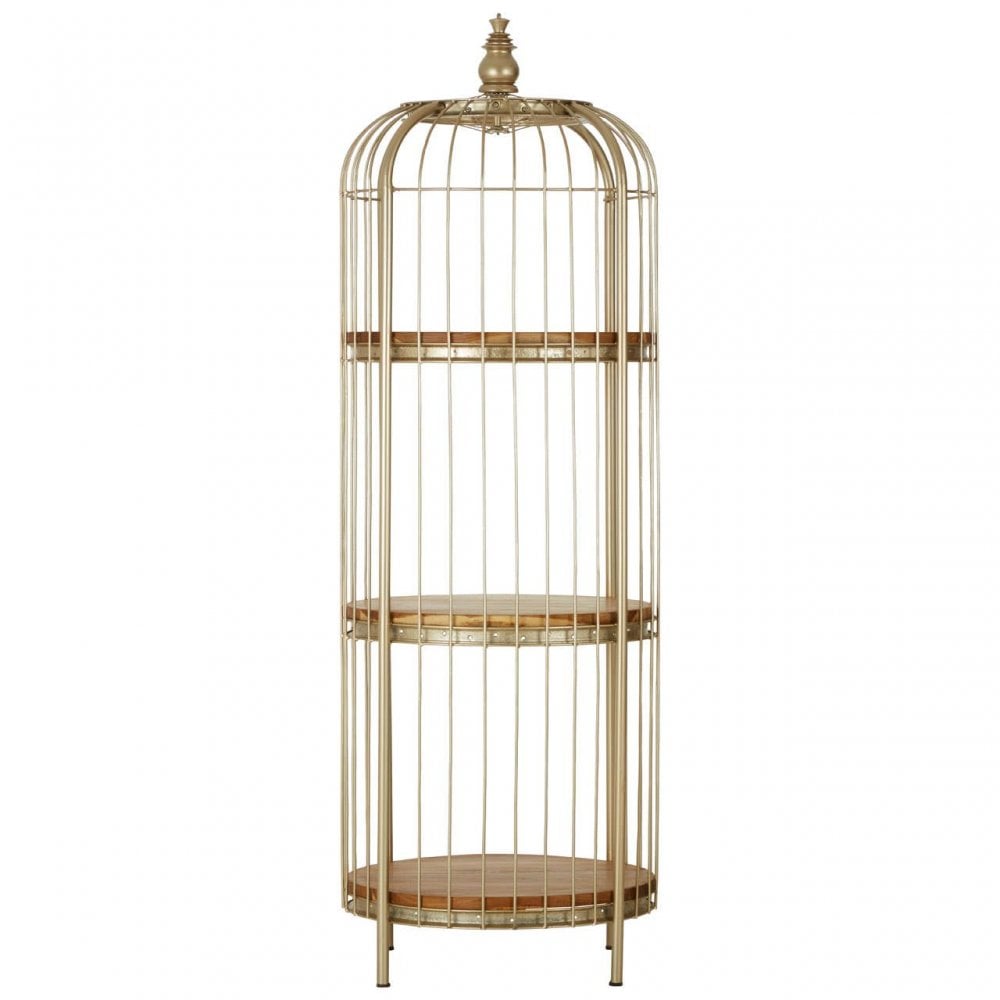 Cameron 3 Tier Champagne Gold Birdcage Unit