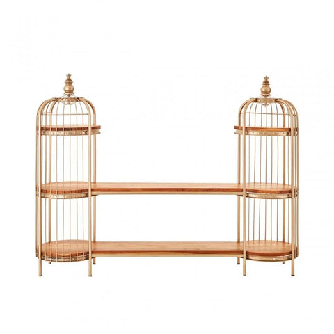 Cameron Champagne Gold Finish Birdcage Unit
