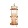 Cameron Champagne Gold Finish Birdcage Unit