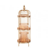 Cameron Champagne Gold Finish Birdcage Unit