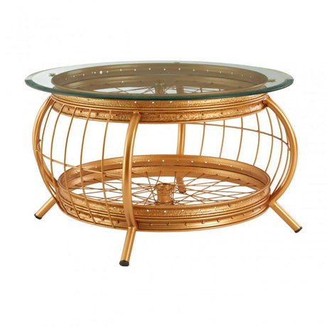 Cameron Gold Finish Coffee Table