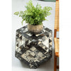 Darcy Antique Green Geometric Stool