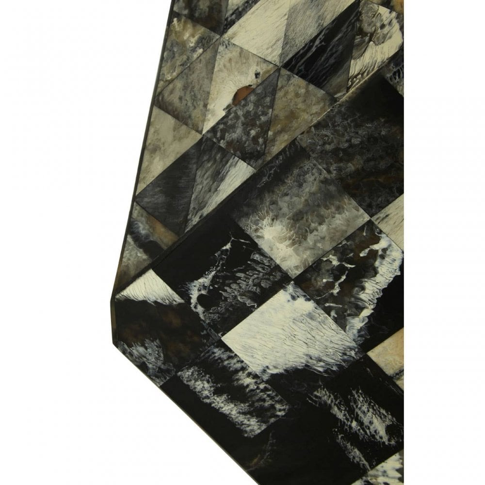 Darcy Antique Green Geometric Stool