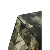 Darcy Antique Green Geometric Stool