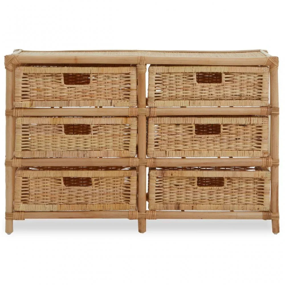 Jaxon Rattan Six Drawer Chest